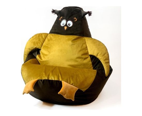 Go Gift Sako sack pouffe Sowa brown-gold XL 130 x 90 cm