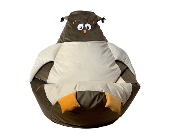 Go Gift Sako sack pouffe Sowa brown-beige XL 130 x 90 cm