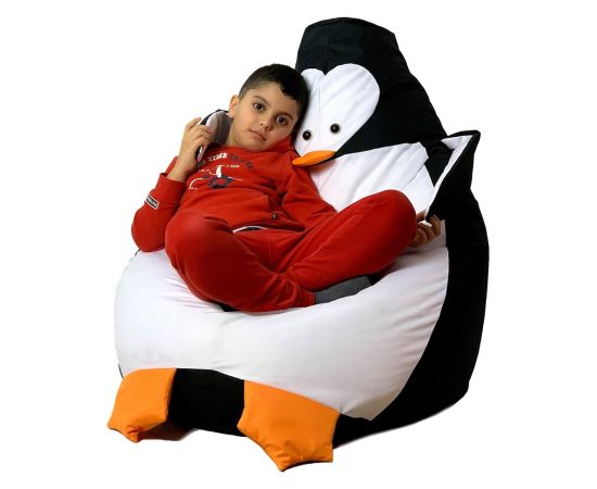 Go Gift Sako bag pouf Penguin black and white XL 130 x 90 cm