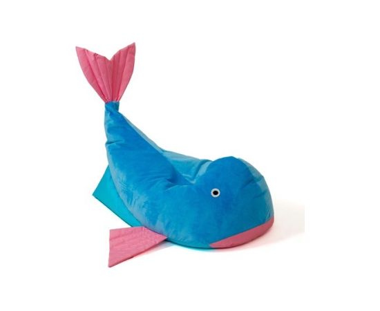 Go Gift Sako bag pouffe Whale blue-pink L 110 x 80 cm