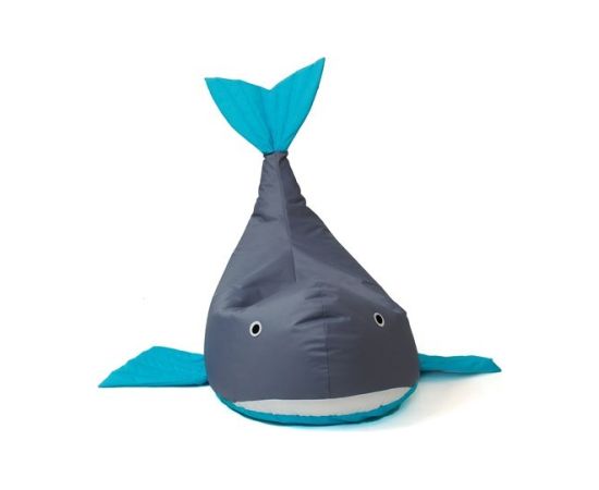 Go Gift Sako bag pouffe Whale grey-blue L 110 x 80 cm