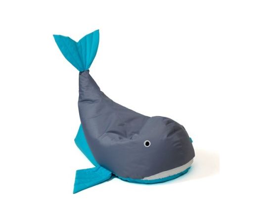 Go Gift Sako bag pouffe Whale grey-blue L 110 x 80 cm