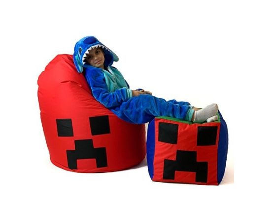 Go Gift Minecraft red XXL 110 x 90 cm Sako bag pouffe