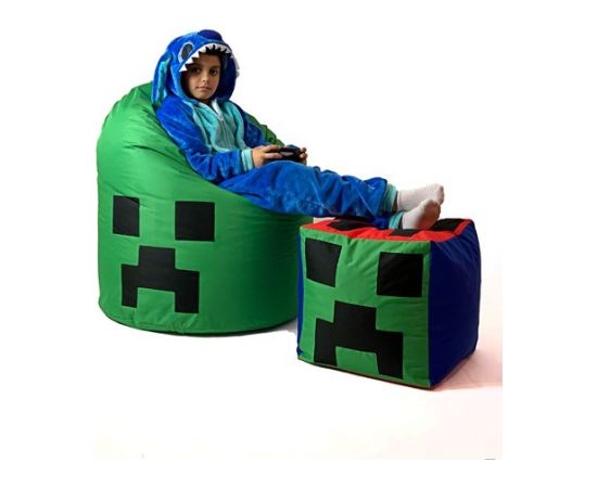 Go Gift Sako bag pouffe Minecraft green XXL 110 x 90 cm