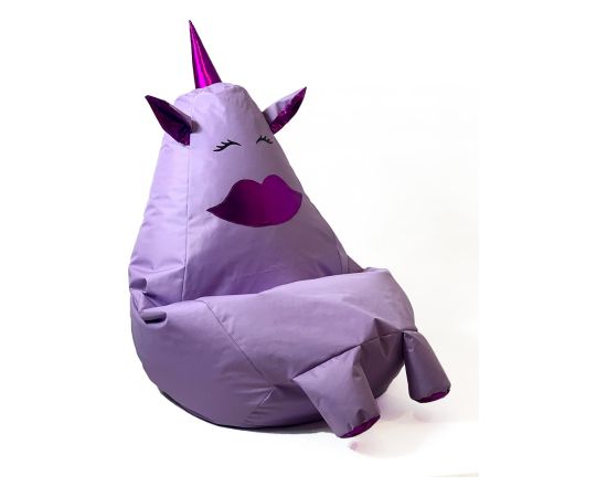 Go Gift Sako bag pouffe Unicorn with mouth purple L 105 x 80 cm