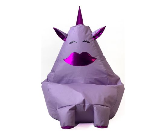 Go Gift Sako bag pouffe Unicorn with mouth purple L 105 x 80 cm