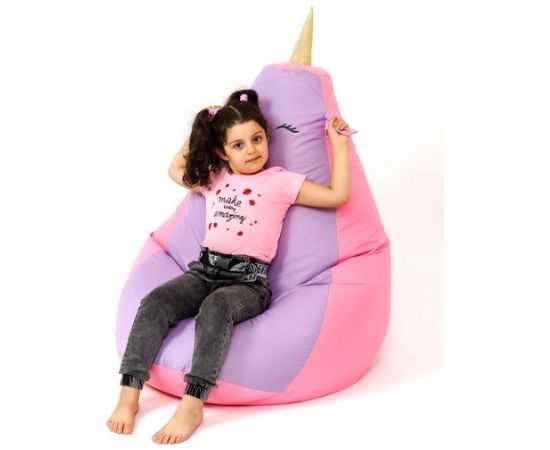 Go Gift Sako bag pouf Unicorn pink-purple XXL 140 x 100 cm