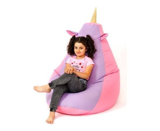 Go Gift Sako bag pouf Unicorn pink-purple XXL 140 x 100 cm