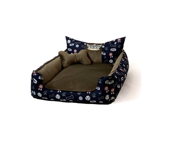 GO GIFT Dog and cat bed XL - brown - 100x80x18 cm