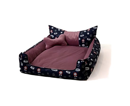 GO GIFT Dog and cat bed XXL - pink - 110x90x18 cm