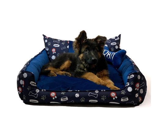 GO GIFT Dog and cat bed L - navy blue  - 90x75x16 cm