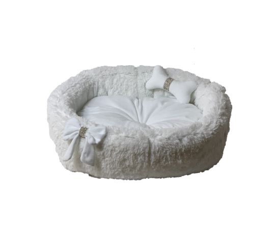 GO GIFT Cocard white XL - pet bed - 65 x 60 x 18 cm