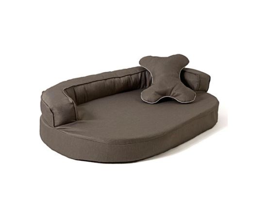 GO GIFT Oval sofa - pet bed brown - 100 x 65 x 10 cm