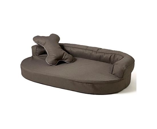 GO GIFT Oval sofa - pet bed brown - 100 x 65 x 10 cm