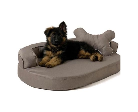 GO GIFT Oval sofa - pet bed brown - 100 x 65 x 10 cm