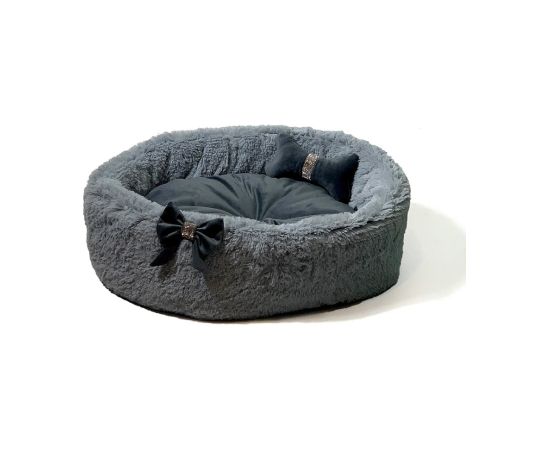 GO GIFT Grey XL pet bed - 65 x 60 x 18 cm