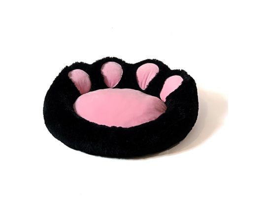 GO GIFT Dog and cat bed XL - black-pink - 75x75 cm