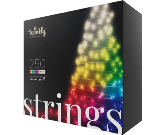 Twinkly Strings – 250 RGB+W Ciąg świetlny, przezroczysty przewód, typ wtyczki F