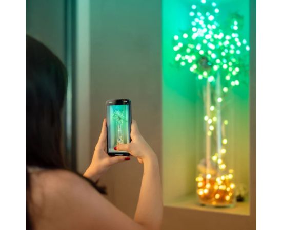 Twinkly Candies – 200 Lampki w kształcie pereł RGB LEDs, zielony przewód, USB-C