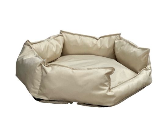 GO GIFT Hexagon beige XXL - pet bed - 90 x 63 x 16 cm