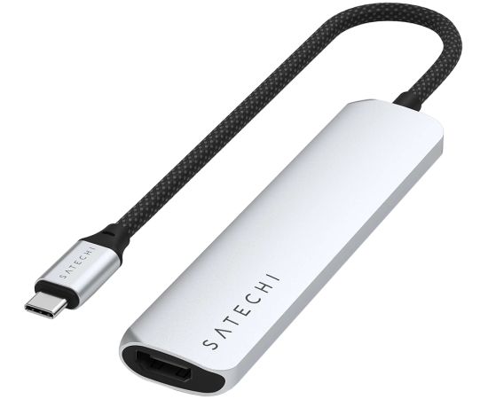 SATECHI 6-in-1 USB-C Slim Multiport Adapter (Silver)