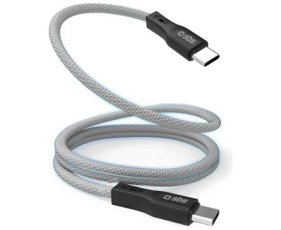 Cable SBS Magnetic USB-C/USB-C, 60W, 1m, Gray