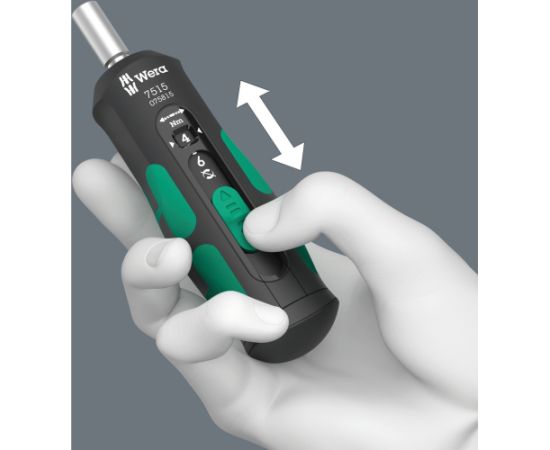 Wera torque screwdriver 7515 Kraftform Safe-Torque Speed (black/green, 1/4 hexagon, 2-12 Nm)