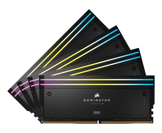 Corsair DDR5 - 96GB - 6000 - CL - 30 (4x 24 GB) quad kit, RAM (black, CMP96GX5M4B6000C30, Dominator Titanium, INTEL XMP)