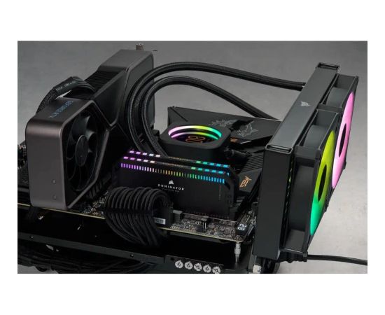 Corsair DDR5 64GB - 6000 - CL - 38 - Dual-Kit - DIMM - CMT64GX5M2B6000C40, Dominator Platinum RGB, XMP, black