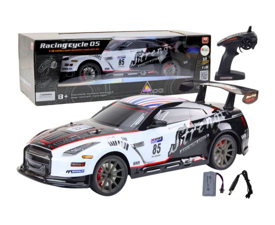 Leantoys Large Remote Controlled RC Sports Car 1:8 Lights Sounds