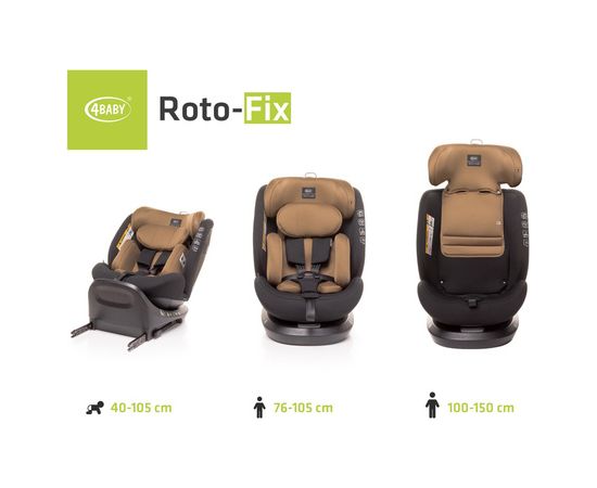 4baby Autosēdeklis ROTO-FIX mokka (40-150 cm) [A]