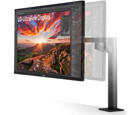 LCD Monitor LG 31.5" Panel IPS 3840x2160 16:9 60Hz 5 ms Speakers Swivel Pivot Height adjustable Tilt Colour Black 32UN880K-B