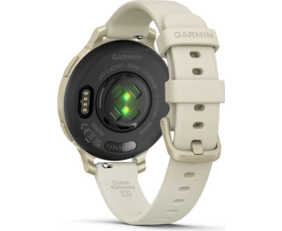 Garmin Lily 2 Active Lunar Gold with Bone Silicone Band