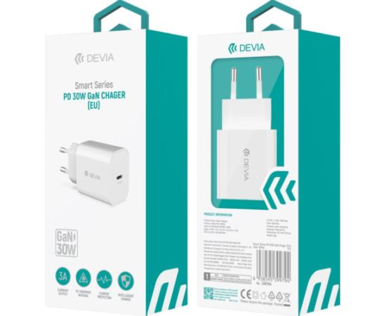 Devia Smart PD GaN Tīkla lādētājs USB-C 30W