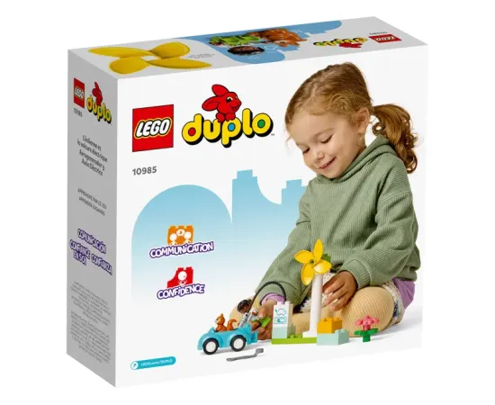 LEGO DUPLO Vēja turbīna un elektroauto (10985)