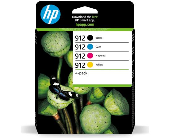 HP 912 CMYK Cartridge 4-Pack / 6ZC74AE#301