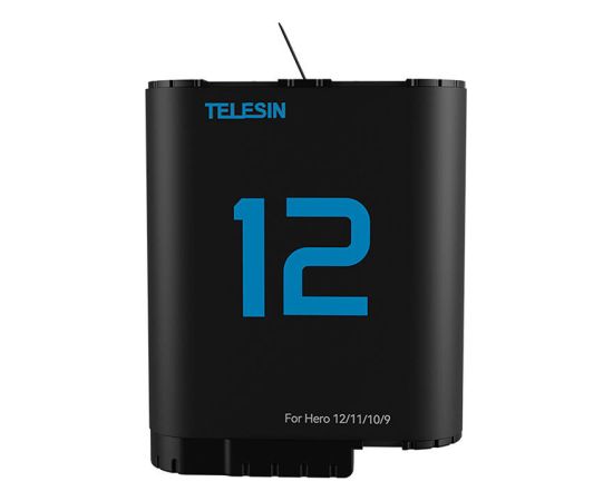 TELESIN lithium battery for GoPro Hero 12/11/10/9 (blue)