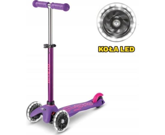 Micro hulajnoga Mini Deluxe LED Purple/Pink