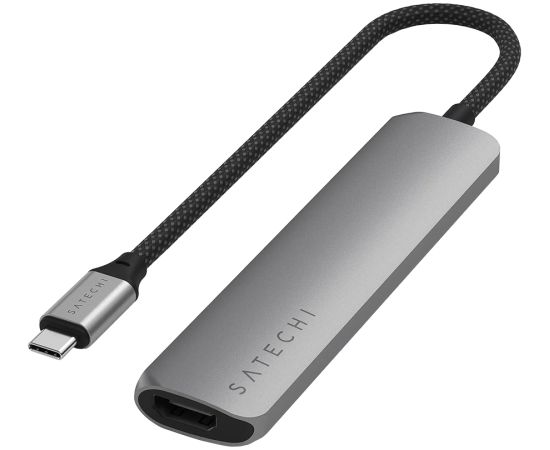 SATECHI 6-in-1 USB-C Slim Multiport Adapter (Space Grey)