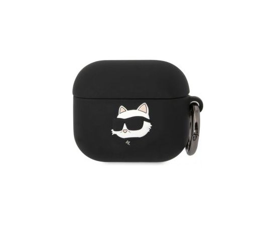 Karl Lagerfeld -  Karl Lagerfeld 3D Logo NFT Choupette Head Silicone Case for AirPods 3 Black