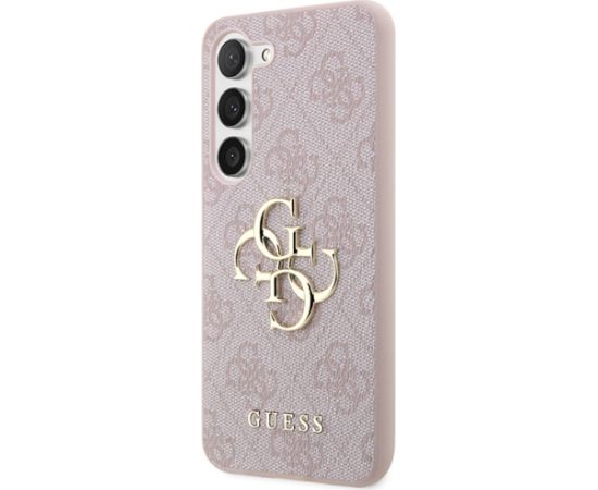 Guess PU 4G Metal Logo Case for Samsung Galaxy S23 Pink