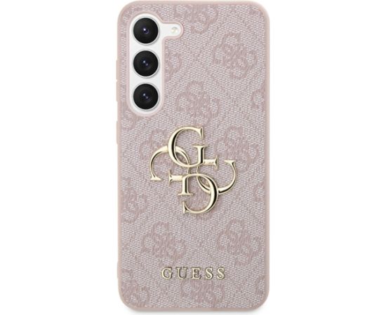 Guess PU 4G Metal Logo Case for Samsung Galaxy S23 Pink