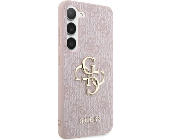 Guess PU 4G Metal Logo Case for Samsung Galaxy S23 Pink