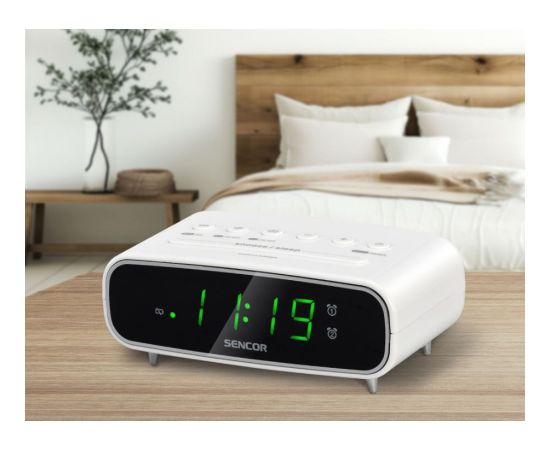 Radio Alarm Clock Sencor SRC2600W, white