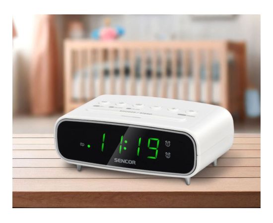 Radio Alarm Clock Sencor SRC2600W, white