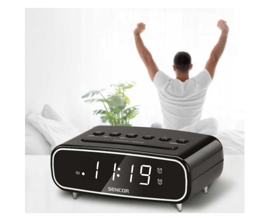 Radio Alarm Clock Sencor SRC2600B, black