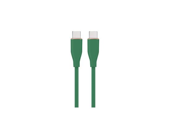 Kabelis Gembird Premium silicon USB Type-C Male - USB Type-C Male 1.5m Green