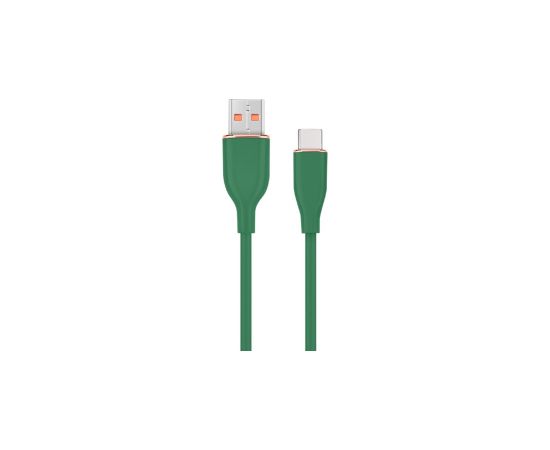 Kabelis Gembird Premium silicon USB-A Male - USB Type-C Male 1.5m Green