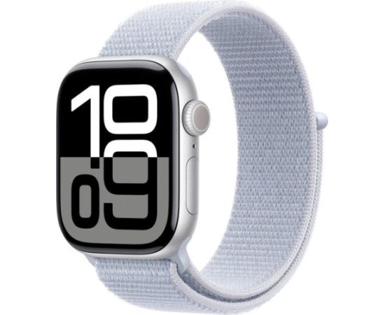 Apple Watch 10 GPS 46mm Silver Alu + Blue Cloud Sport Loop