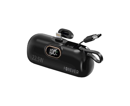 Forever MTB-100 Mini Power bank 22.5W Ārējās uzlādes Baterija 5000mAh Lightning